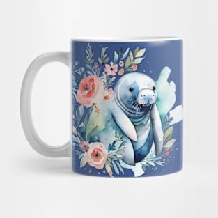 Floral manatee Mug